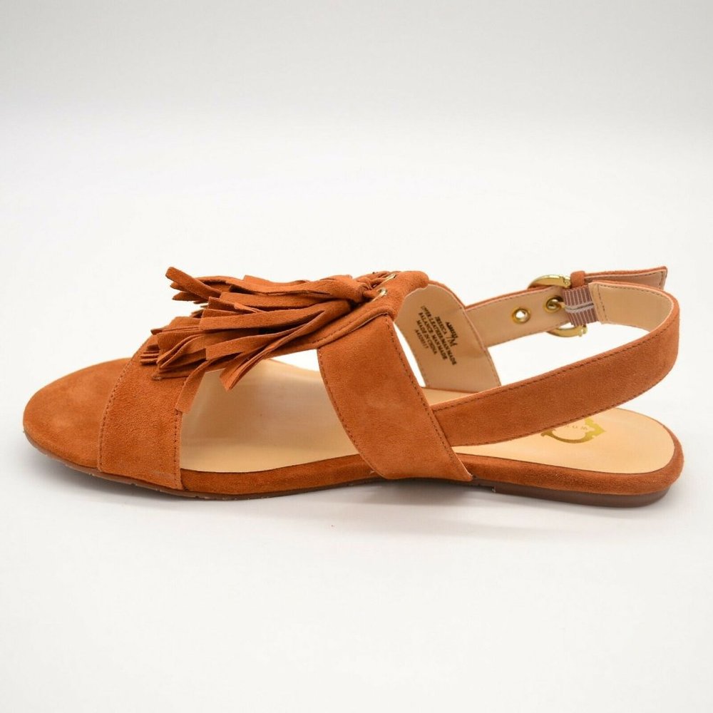 C Wonder Womens Jessica Fringed Sandal Brown NEW - Picture 2 of 6